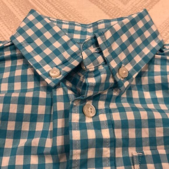 Crewcuts Turquoise Gingham Button Down Shirt - Picture 3 of 6